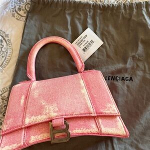Balenciaga Distressed Pink Mini Bag